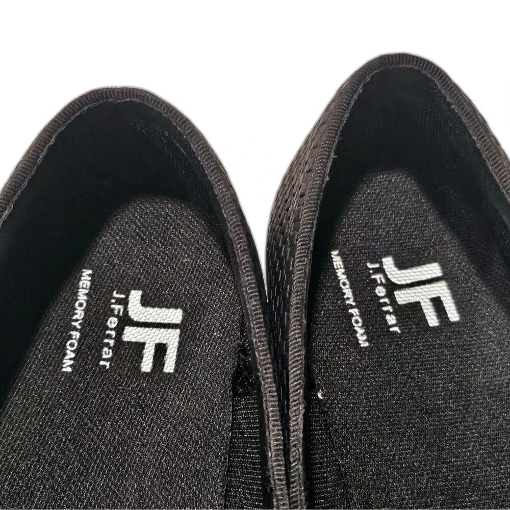 JF J Ferrar Charlton Black Woven Slip On Loafers Mens Shoes Sz 8.5